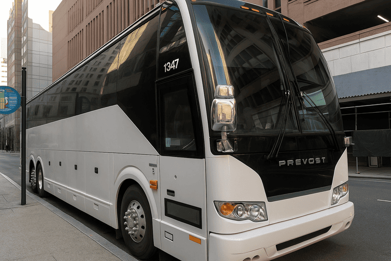 a Charter Bus Rental North Little Rock coach bus